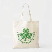Lucky Clover Leinwände Tote Tasche (Vorne)