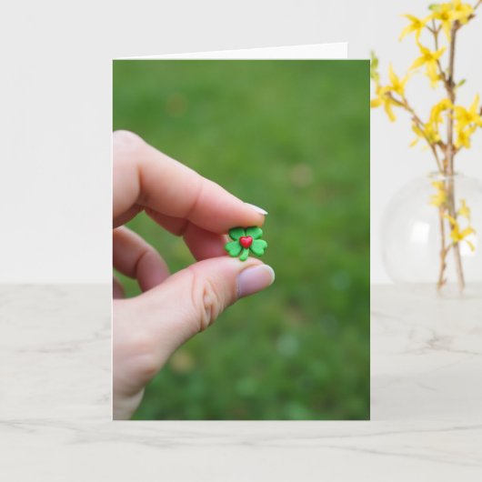 Lucky Clover Love Card Karte (Gelbe Blume)