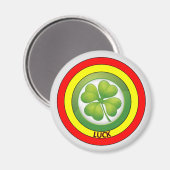 Lucky Clover Magnet (Vorderseite/Rückseite)