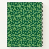 Lucky Clover Muster Spiral Notebook Notizblock (Rückseite)