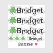 Lucky Clover Name Stickers Aufkleber (Blatt)