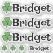 Lucky Clover Name Stickers Aufkleber (Vorderseite)