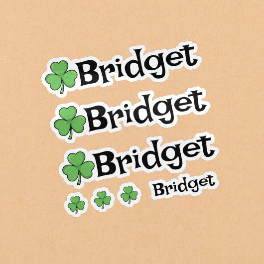 Lucky Clover Name Stickers Aufkleber