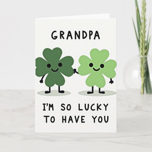 Lucky Clover Opa Karte (Vorderseite)