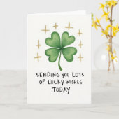 Lucky Clover Painted Art Card Karte (Gelbe Blume)