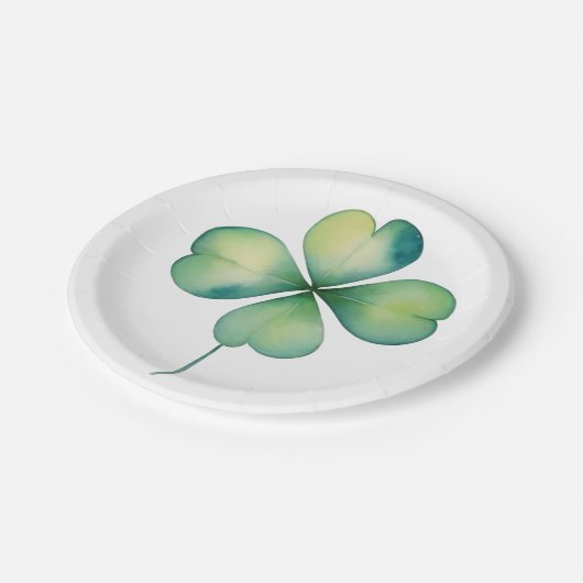 Lucky Clover Pappteller (Schrägansicht)