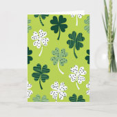 Lucky Clover Pattern Greats Card Karte (Vorderseite)
