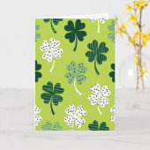 Lucky Clover Pattern Greats Card Karte (Gelbe Blume)