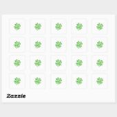 LUCKY CLOVER QUADRATISCHER AUFKLEBER (Blatt)