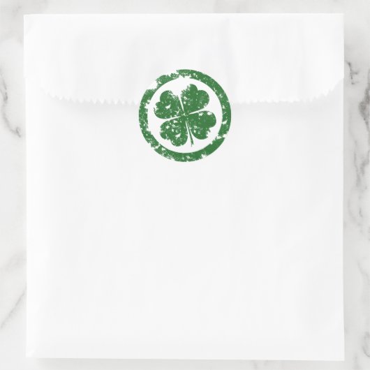 Lucky Clover Runder Aufkleber (Tasche)