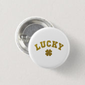 Lucky Clover Saint Patricks Button (Vorne & Hinten)