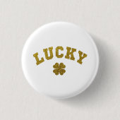 Lucky Clover Saint Patricks Button (Vorderseite)