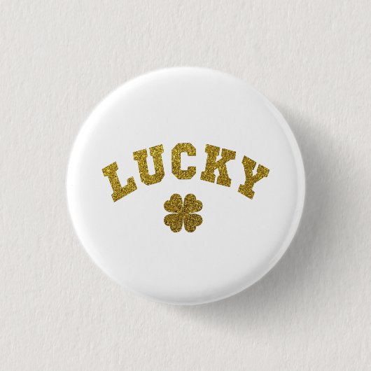 Lucky Clover Saint Patricks Button (Vorderseite)