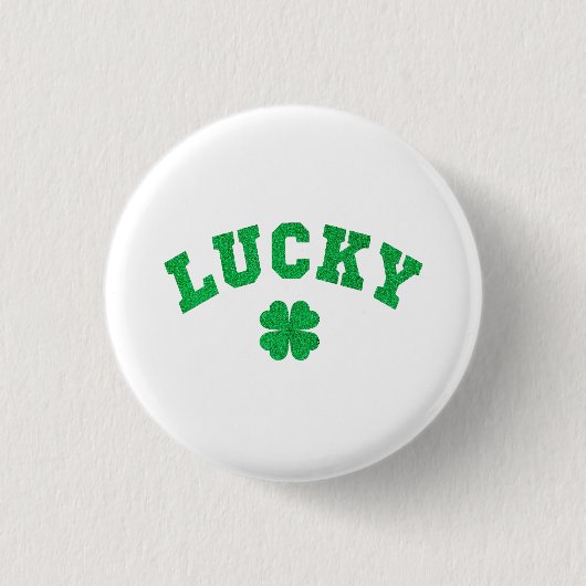 Lucky Clover Saint Patricks Day Button (Vorderseite)
