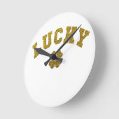 Lucky Clover Saint Patricks Runde Wanduhr (Winkel)