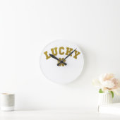 Lucky Clover Saint Patricks Runde Wanduhr (Zuhause)