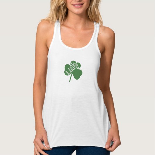 Lucky clover Saint Patrick's Sweatshirt Tank Top (Vorderseite)