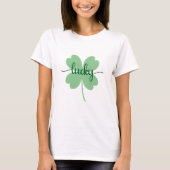 Lucky Clover Schrift St. Patrick’s Day T-Shirt     (Vorderseite)