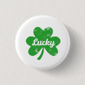 Lucky Clover St Patrick's Day Button (Vorderseite)