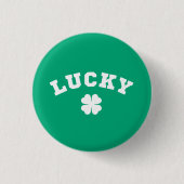 Lucky Clover St. Patricks Day Button (Vorderseite)