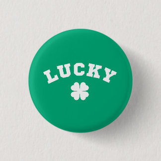 Lucky Clover St. Patricks Day Button
