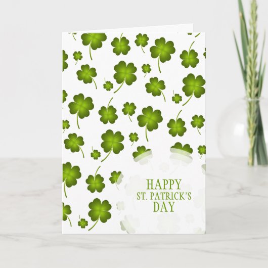 Lucky Clover St. Patrick's Day Card Karte (Vorderseite)