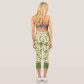 Lucky Clover St Patricks Day Custom Pickleball Cap Capri Leggings (Rückseite)