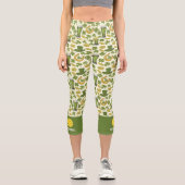 Lucky Clover St Patricks Day Custom Pickleball Cap Capri Leggings (Vorderseite)