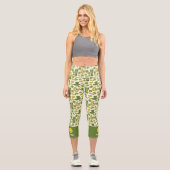 Lucky Clover St Patricks Day Custom Pickleball Cap Capri Leggings (Vorderseite)