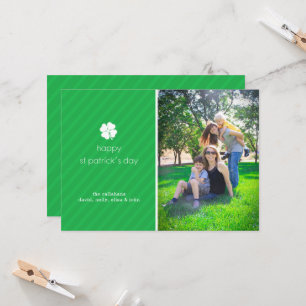Lucky Clover St Patricks Day Foto Card Karte
