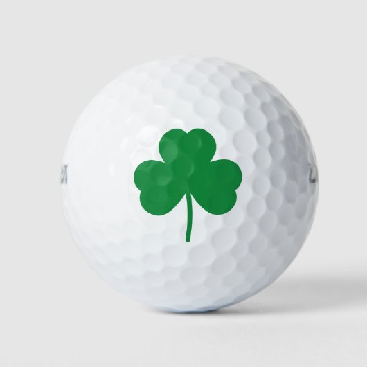 Lucky Clover St Patricks Day Green Kleeblatt Golfball (Vorderseite)