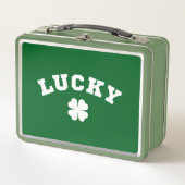 Lucky Clover St. Patricks Day Metall Brotdose (Vorderseite)