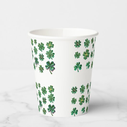 Lucky Clover St Patricks Day Paper Cups Pappbecher (Links)