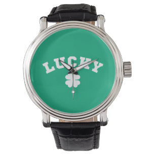 Lucky Clover St. Patrick's Tag Armbanduhr