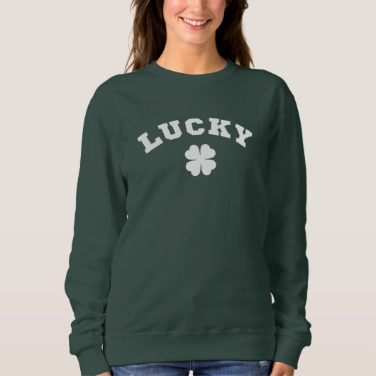 Lucky Clover St. Patrick's Tag Sweatshirt (Vorderseite)
