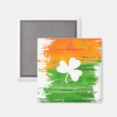 Lucky Clover & Tinte Hintergrund Magnet (Vorderseite/Rückseite)