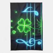 Lucky Clover und Musiknoten Geschirrtuch (Vertikal)