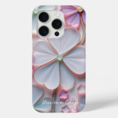 Lucky Clover verklebter Glass Effect St Patricks D Case-Mate iPhone Hülle (Rückseite)