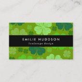 Lucky Clovers, Grün, Landschaftsdesigner, Gärtner Visitenkarte (Vorderseite)