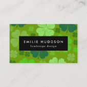 Lucky Clovers, Grün, Landschaftsdesigner, Gärtner Visitenkarte (Vorderseite)