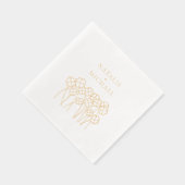 Lucky Clovers Kleeblatts Elegante Namen Hochzeit Servietten Mit Folie (Rechts)