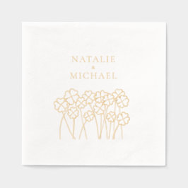 Lucky Clovers Kleeblatts Elegante Namen Hochzeit Servietten Mit Folie