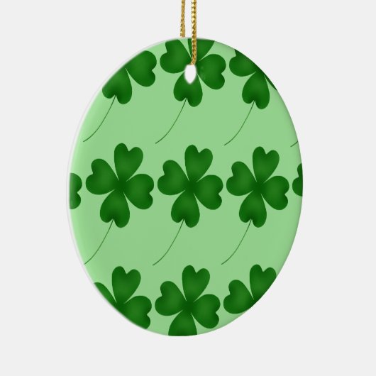 Lucky Clovers Muster Keramik Ornament (Rechts)