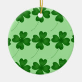Lucky Clovers Muster Keramik Ornament (Vorne)