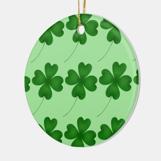 Lucky Clovers Muster Keramik Ornament (Links)