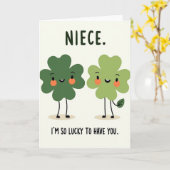 Lucky Clovers Niece Card Karte (Gelbe Blume)