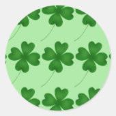 Lucky Clovers Runder Aufkleber (Vorderseite)