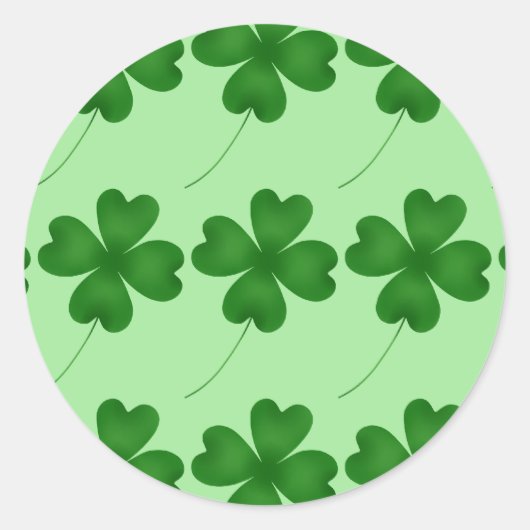 Lucky Clovers Runder Aufkleber (Vorderseite)