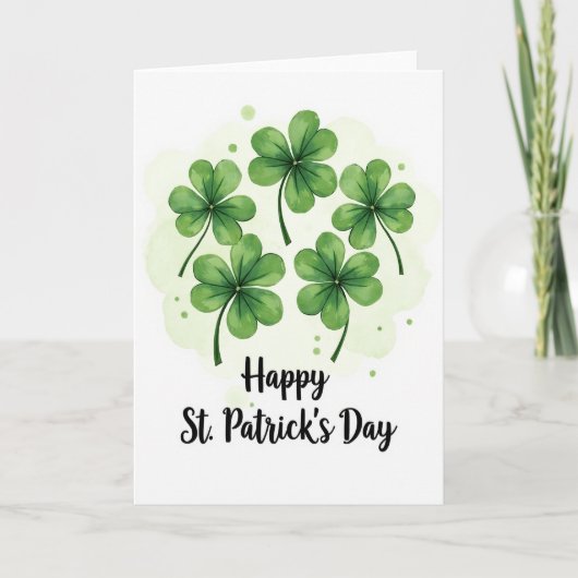 Lucky Clovers St Patricks Day Card Karte (Vorderseite)