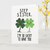 Lucky Clovers Step Sister Card Karte (Gelbe Blume)